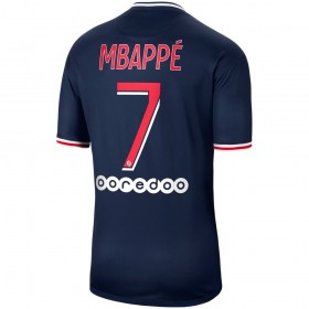 Billige Fotballdrakter Paris Saint-Germain Kylian Mbappe 7 Hjemmedraktsett 2020/21 Kortermet